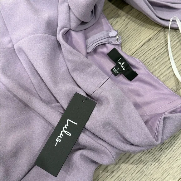 Lulu's One-Shoulder Lavender Dress - Picture 4 of 7